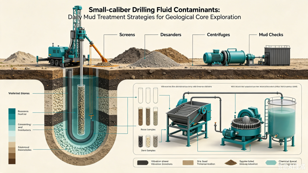 Small-caliber Drilling Fluid Contaminants: Daily Mud Treatment Strategies for Geological Core Exploration